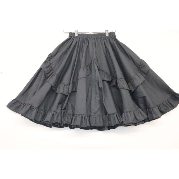 Kate Schorer Co. Womens Whimsygoth Black Ruffled Tiered Skirt Small - Picture 8 of 8